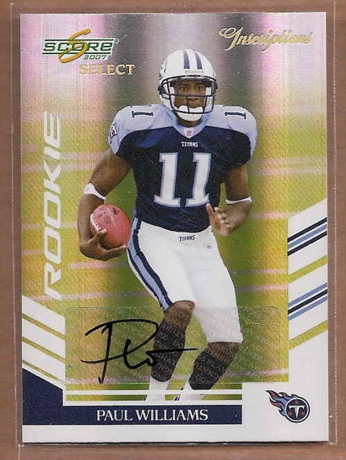 2007 Select Inscriptions #332 Paul Williams/40