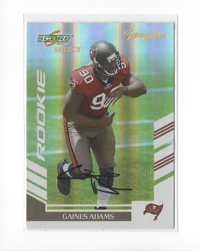 2007 Select Inscriptions #352 Gaines Adams/40