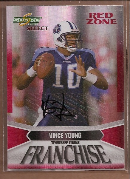 2007 Select Franchise Autographs Red Zone #10 Vince Young