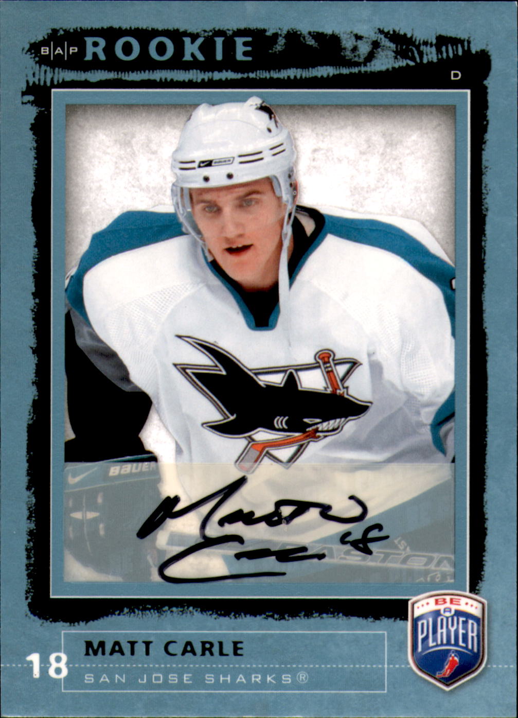 2006-07 Be A Player Autographs #208 Matt Carle - NM-MT+