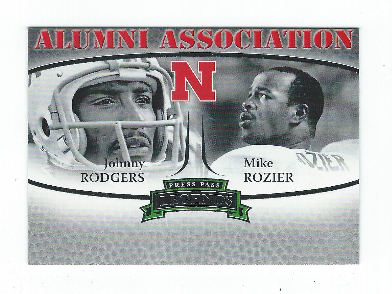 2007 Press Pass Legends Alumni Association #9 Johnny Rodgers/Mike Rozier