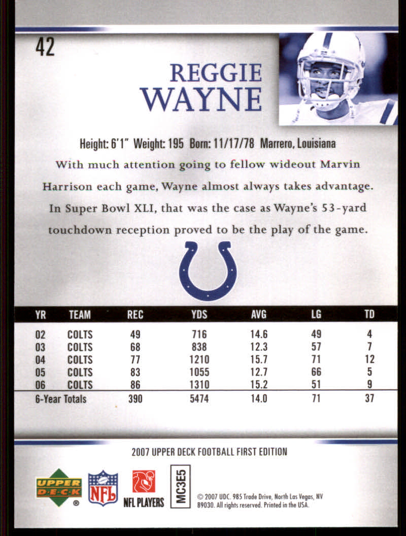 2007 First Edition (Upper Deck) Football "Gold" Parallel Cards - Picture 13 of 45