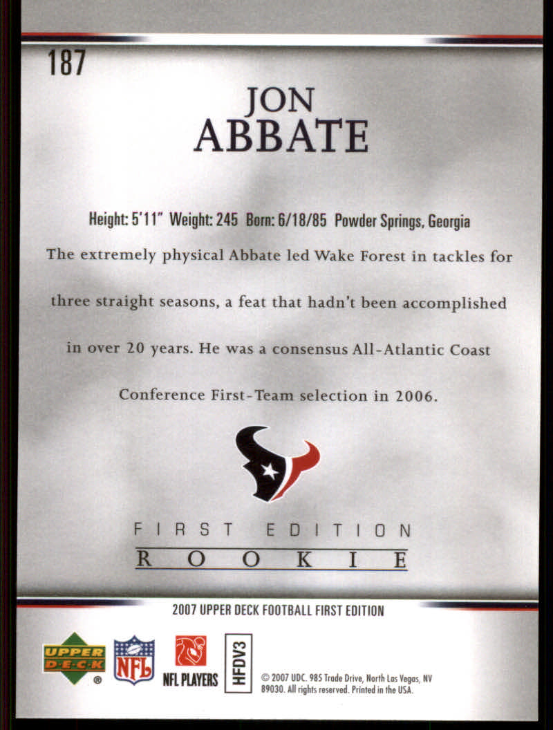 2007 First Edition (Upper Deck) Football "Gold" Parallel Cards - Picture 41 of 45