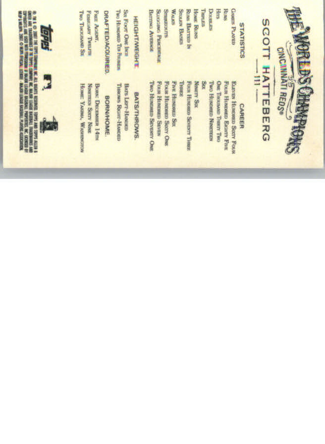 2007 TOPPS ALLEN AND GINTER MINI BLACK BASEBALL ASSORTED SINGLES U-PICK - Bild 22 von 67