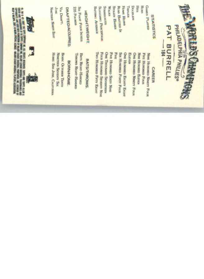 2007 TOPPS ALLEN AND GINTER MINI BLACK BASEBALL ASSORTED SINGLES U-PICK - Bild 45 von 67