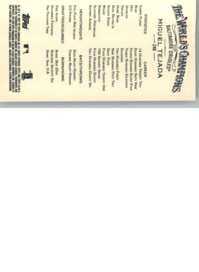 2007 TOPPS ALLEN AND GINTER MINI BLACK BASEBALL ASSORTED SINGLES U-PICK - Bild 47 von 67