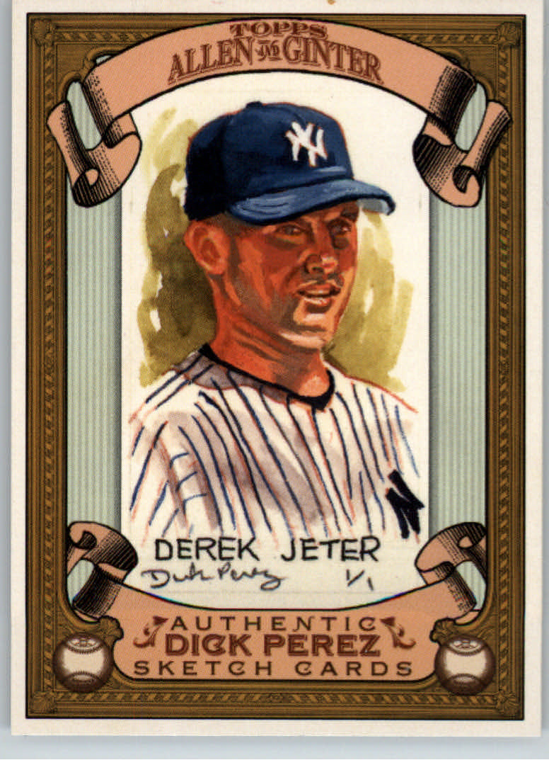 2007 Topps Allen and Ginter Dick Perez Original Sketches #19 Derek Jeter