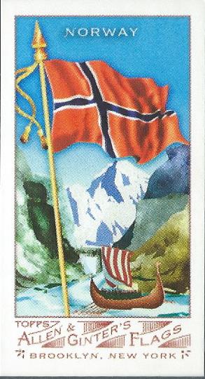 2007 Topps Allen and Ginter Mini Flags #36 Norway