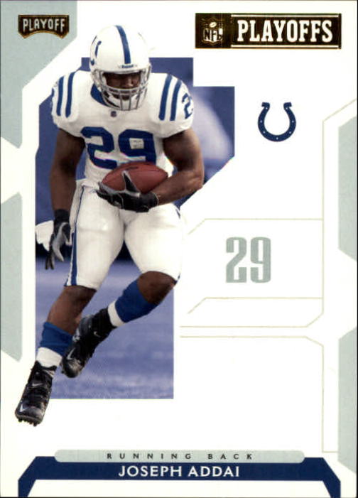 2007 Playoffs NFL Playoffs Preview Bonus Gold #B8 Joseph Addai
