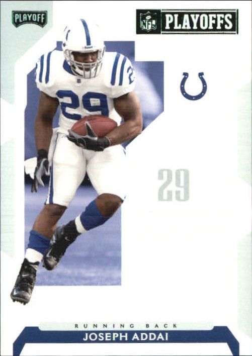 2007 Playoffs NFL Playoffs Preview Bonus Green #B8 Joseph Addai