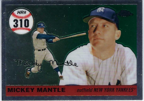 2006 Topps Chrome Mantle Home Run History Blue Refractors #MHR270 Mickey Mantle