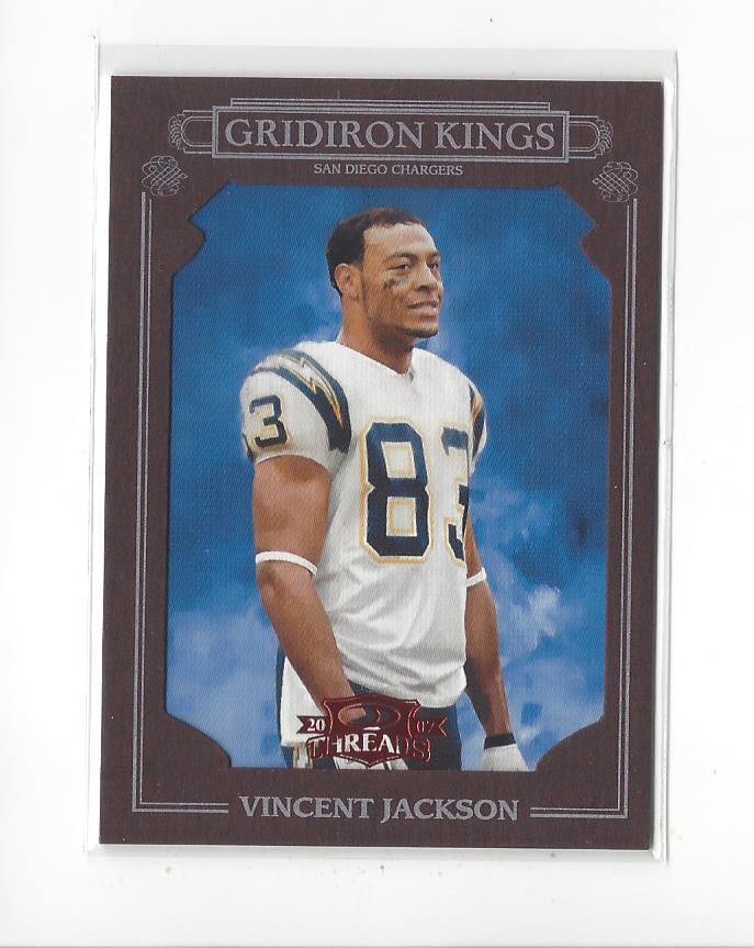 2007 Donruss Threads Pro Gridiron Kings Framed Red #46 Vincent Jackson