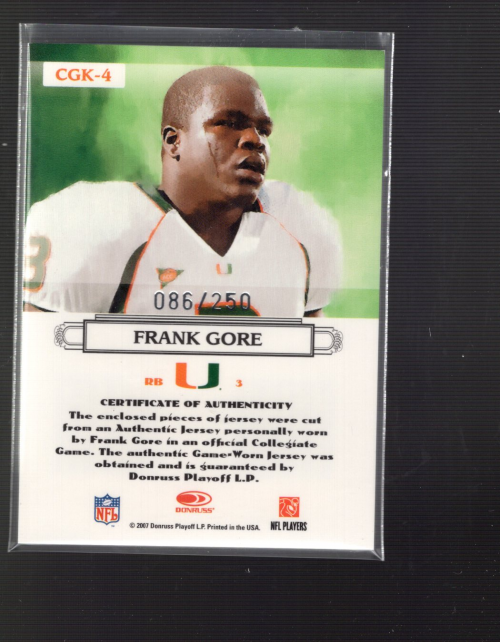 A0654- 2007 Donruss Threads FB #s 1-225 +Inserts -You Pick- 15+ FREE US SHIP - Picture 246 of 289