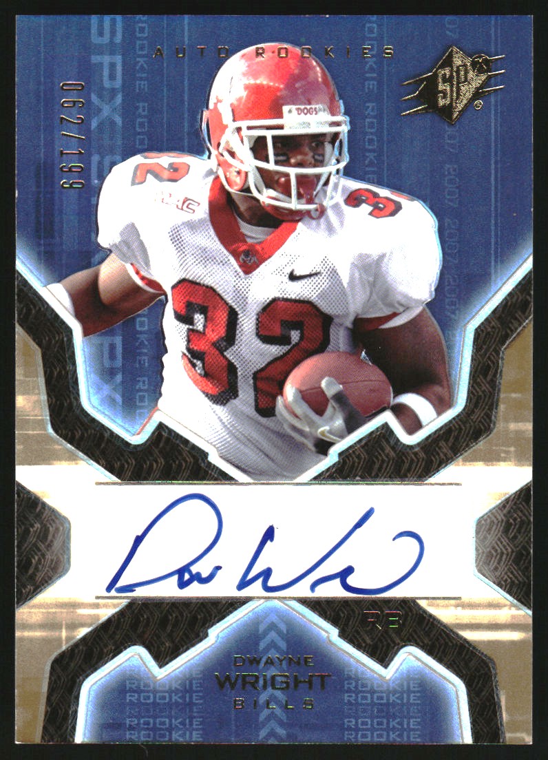 2007 SPx Gold Rookies #173 Dwayne Wright AU