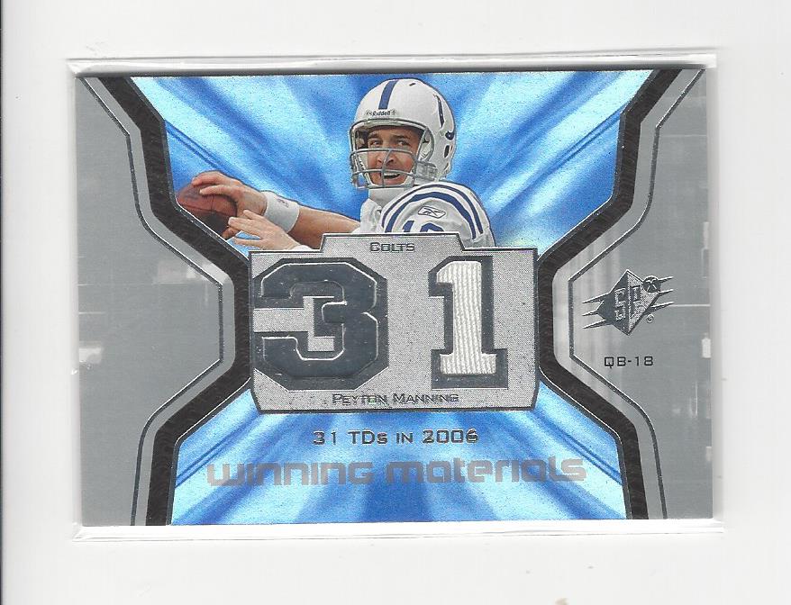 2007 SPx Winning Materials Stat #WMSPM2 Peyton Manning