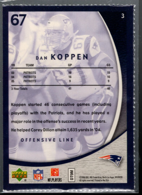 B6240- 2006 Patriots Upper Deck Boston Globe FB -Scegli tu- 15+ SPEDIZIONE GRATUITA US - Foto 7 di 13