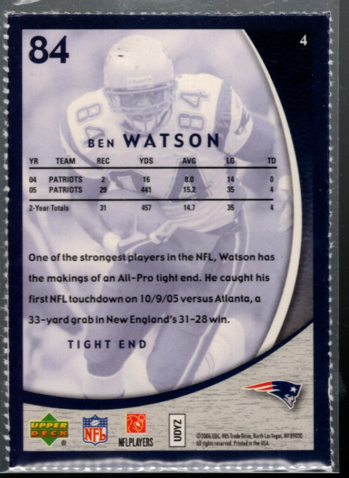 B6240- 2006 Patriots Upper Deck Boston Globe FB -Scegli tu- 15+ SPEDIZIONE GRATUITA US - Foto 9 di 13