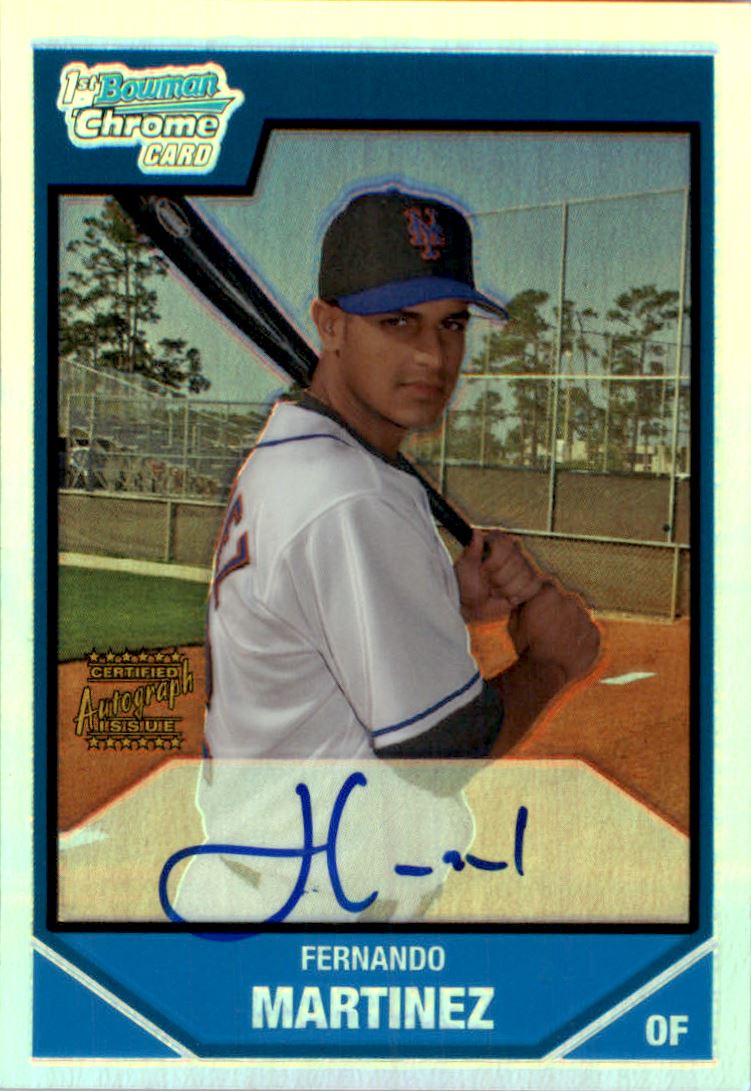 2007 Bowman Chrome Prospects Refractors #BC221 Fernando Martinez AU