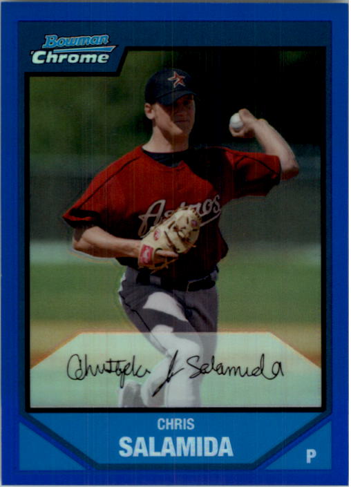 2007 Bowman Chrome Prospects Blue Refractors #BC167 Chris Salamida