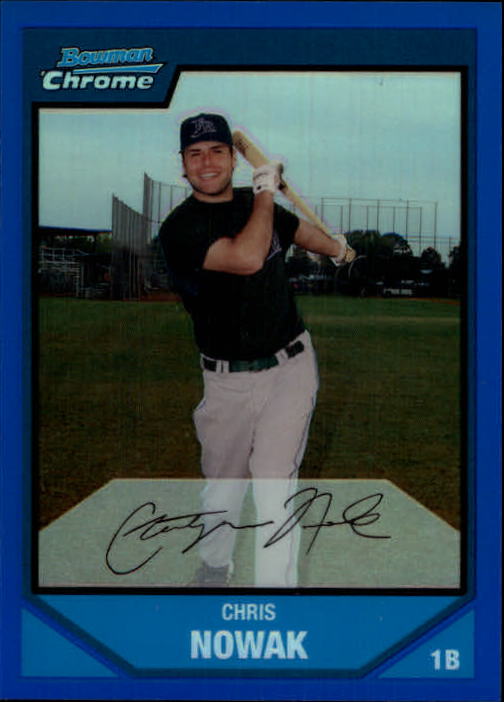 2007 Bowman Chrome Prospects Blue Refractors #BC189 Chris Nowak