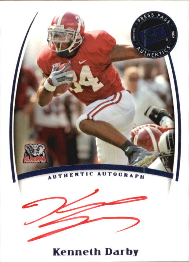 2007 Press Pass Legends Autographs Red Ink #20 Kenneth Darby/98*