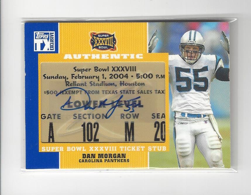 2007 Topps TX Exclusive Super Bowl Ticket Stub Autographs #DM Dan