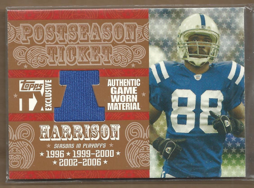 2007 Topps TX Exclusive Post Season Ticket Jersey #MH Marvin Harrison