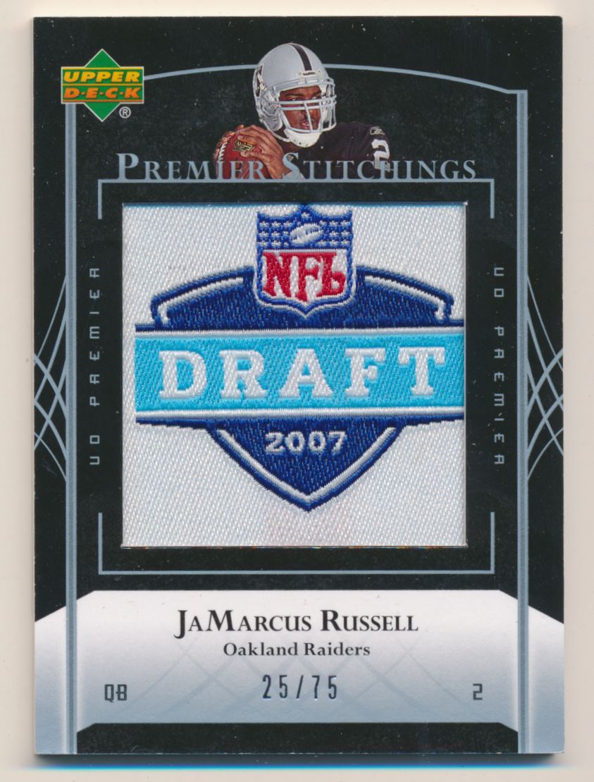 2007 Upper Deck Premier Stitchings Team Logo/NFL Draft #PS15 JaMarcus Russell