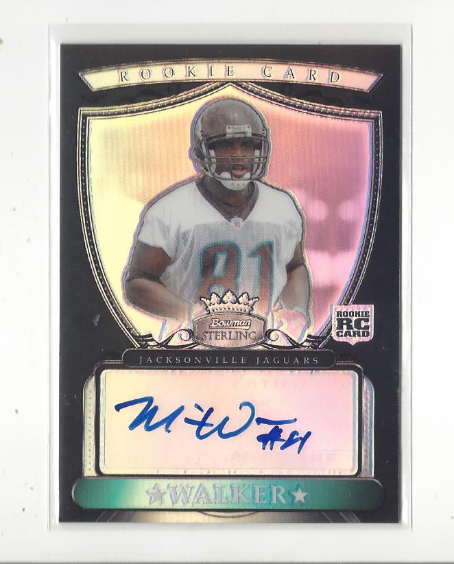 2007 Bowman Sterling Black Refractors #MW Mike Walker AU