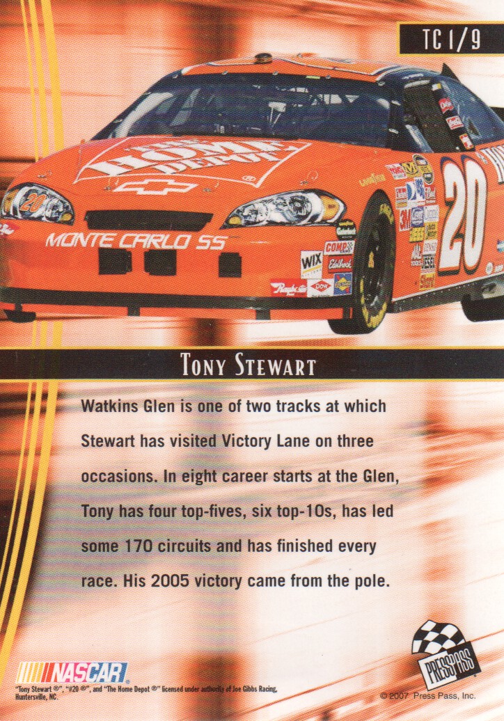 2007 VIP (Press Pass) NASCAR Racing Trading Cards Trophy Club: Auswahl aus Liste - Bild 3 von 9