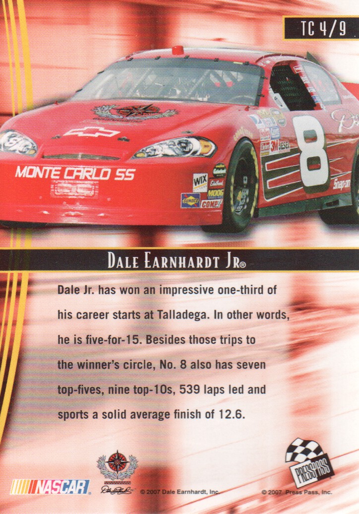 2007 VIP (Press Pass) NASCAR Racing Trading Cards Trophy Club: Auswahl aus Liste - Bild 7 von 9