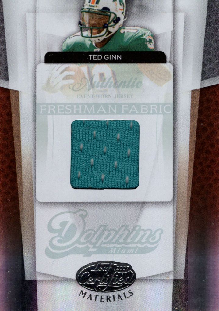 2007 Leaf Certified Materials #216 Ted Ginn Jr. JSY RC