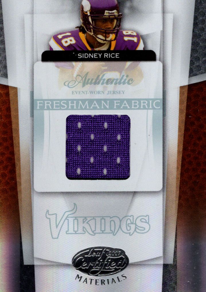 2007 Leaf Certified Materials #233 Sidney Rice JSY RC