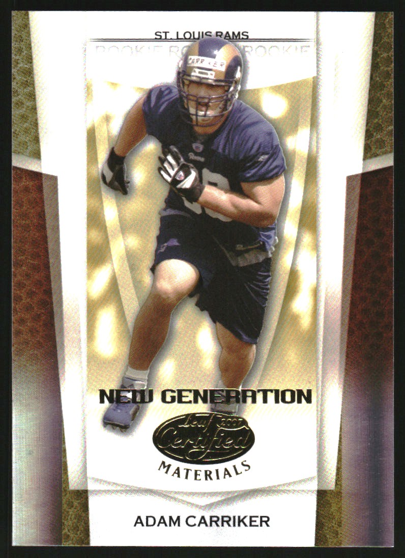 2007 Leaf Certified Materials Mirror Gold #152 Adam Carriker