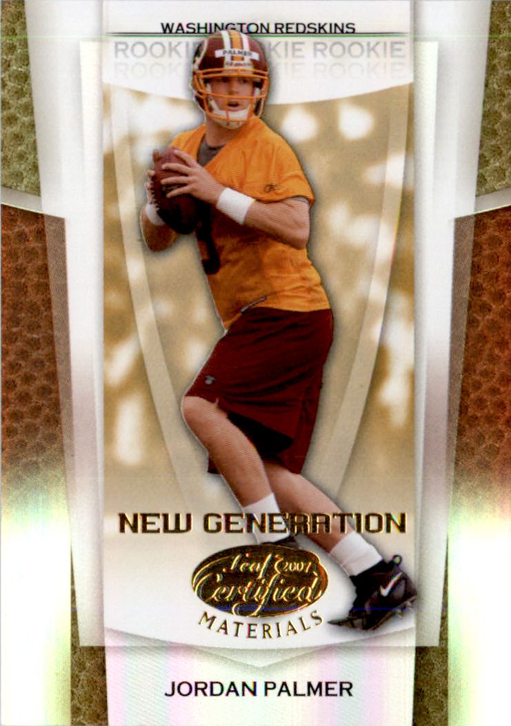 2007 Leaf Certified Materials Mirror Gold #166 Jordan Palmer