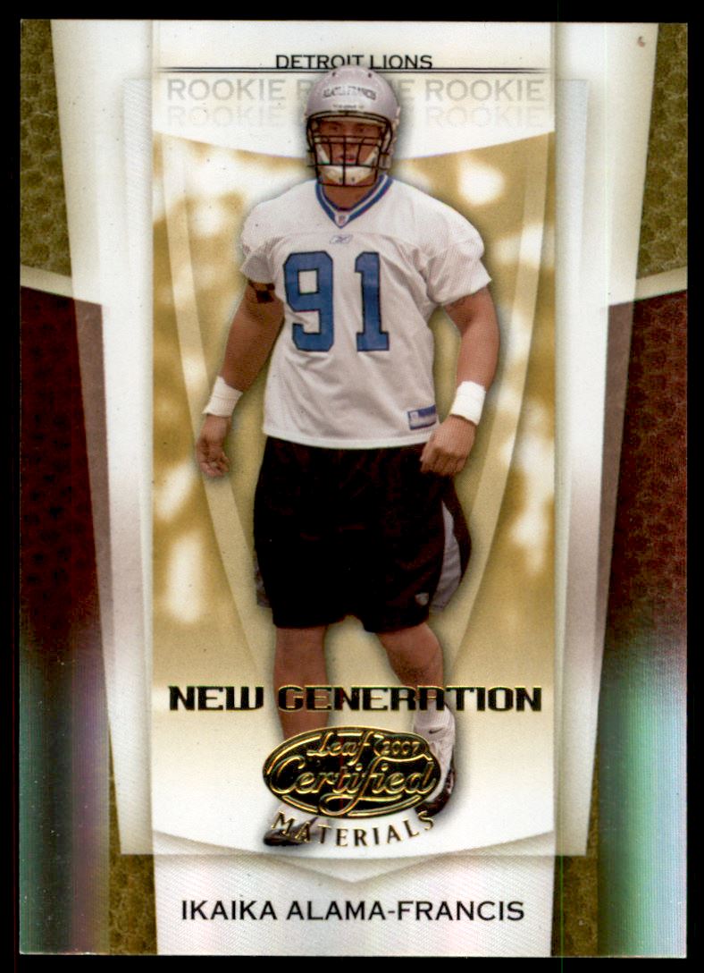 2007 Leaf Certified Materials Mirror Gold #189 Ikaika Alama-Francis