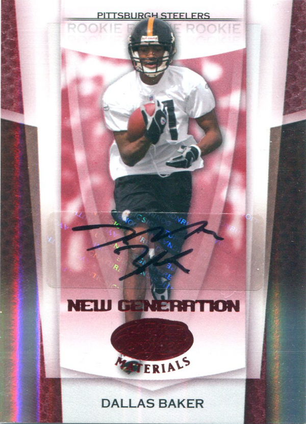 2007 Leaf Certified Materials Mirror Red Signatures #184 Dallas Baker