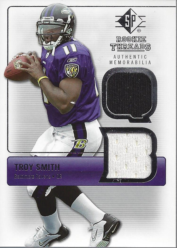 2007 SP Rookie Threads Rookie Threads Silver #RTTS Troy Smith