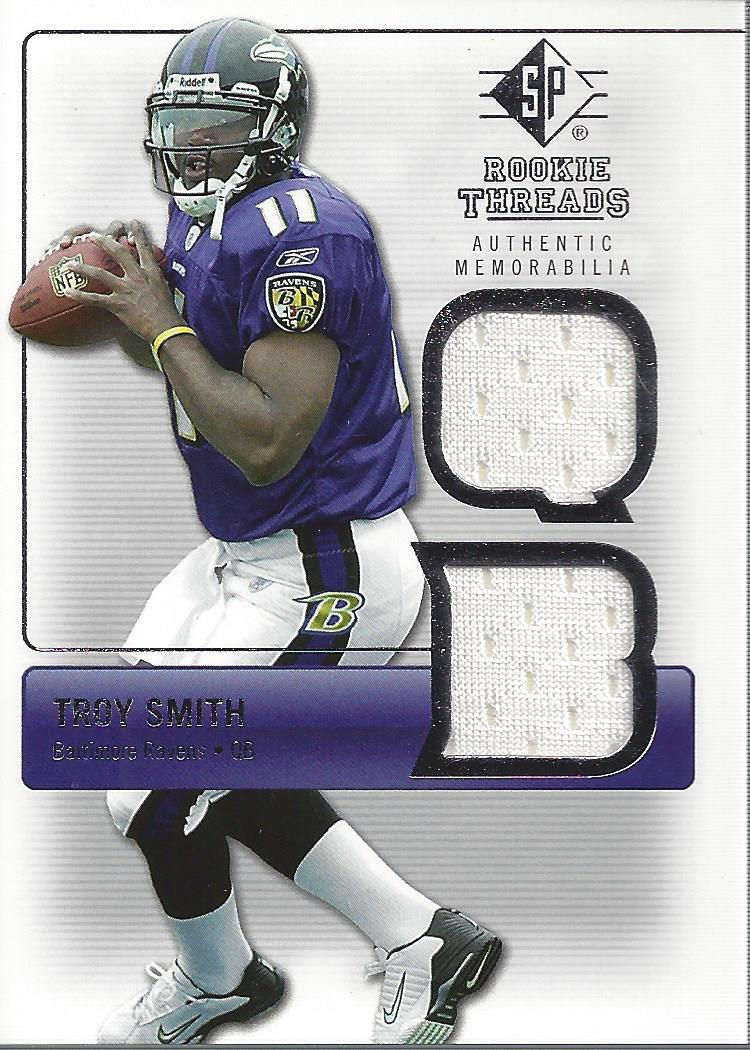 2007 SP Rookie Threads Rookie Threads Silver #RTTS Troy Smith