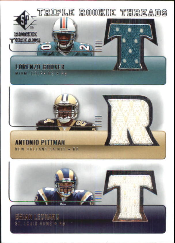 2007 SP Rookie Threads Rookie Threads Triple #PLB Pittman/Leonard/Booker
