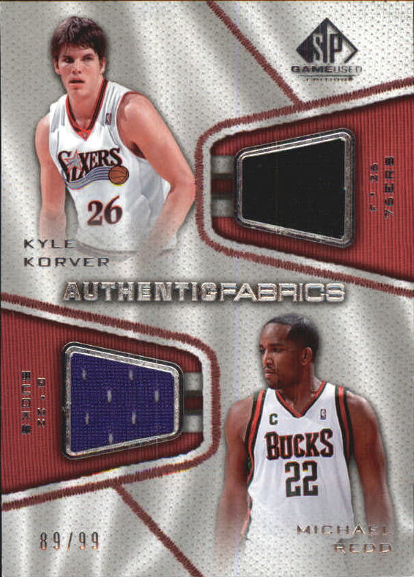 2007-08 SP Game Used Authentic Fabrics Dual #KR Kyle Korver/Michael Redd