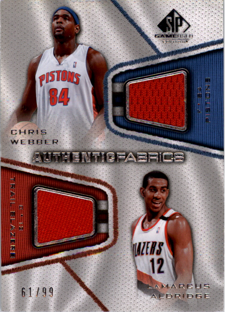 2007-08 SP Game Used Authentic Fabrics Dual #WA Chris Webber/LaMarcus Aldridge