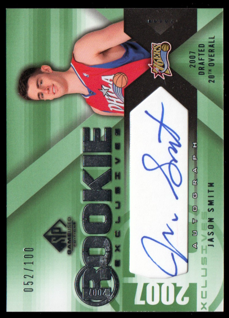 2007-08 SP Game Used Rookie Exclusives Autographs #REJS Jason Smith