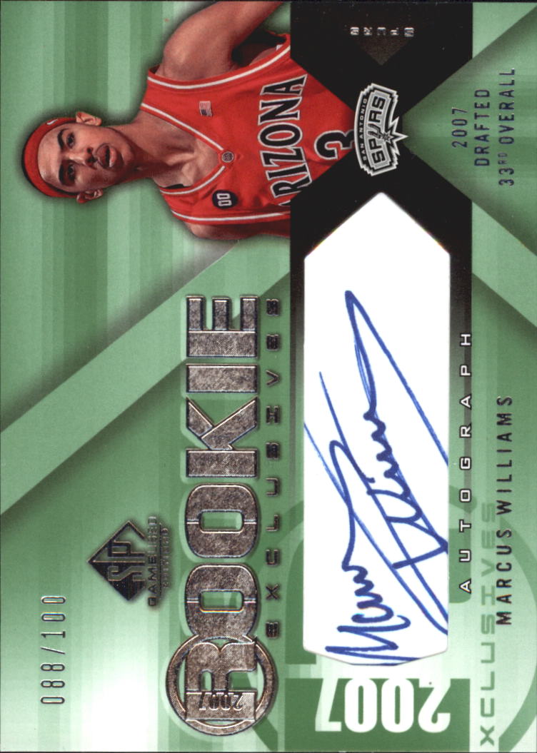 2007-08 SP Game Used Rookie Exclusives Autographs #REMW Marcus Williams