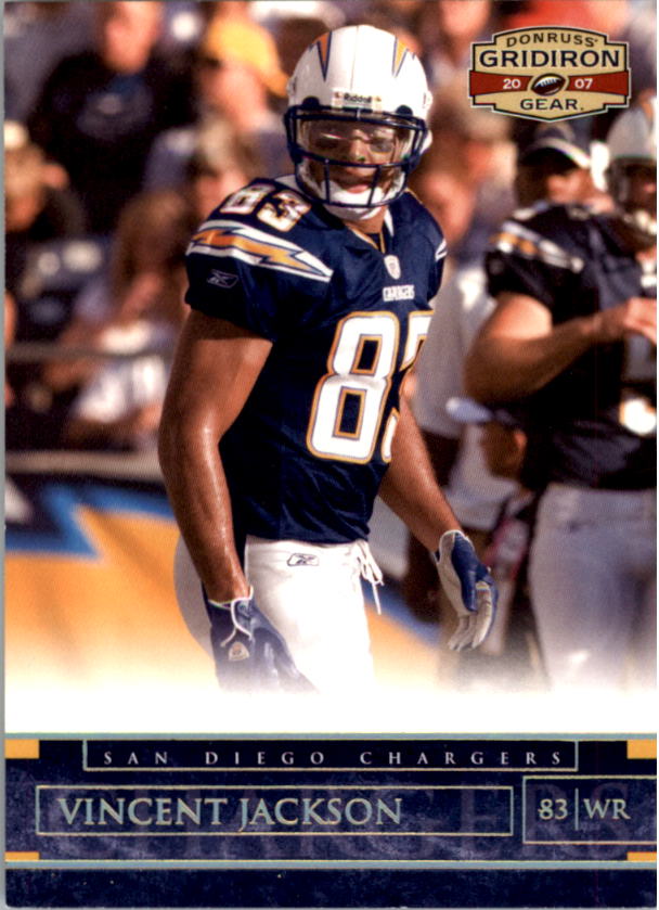 2007 Donruss Gridiron Gear # 99 Vincent Jackson - San Diego Chargers - NFL  Trading Football Card at 's Sports Collectibles Store