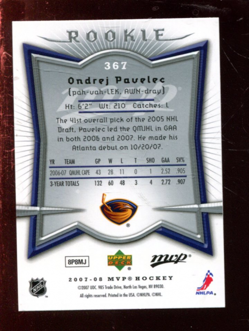 A0213- 2007-08 Upper Deck MVP HK 251-379 +Inserts -You Pick- 15+ FREE US SHIP