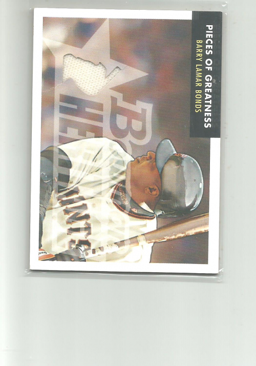 2007 Bowman Heritage Pieces of Greatness #BB Barry Bonds Jsy A