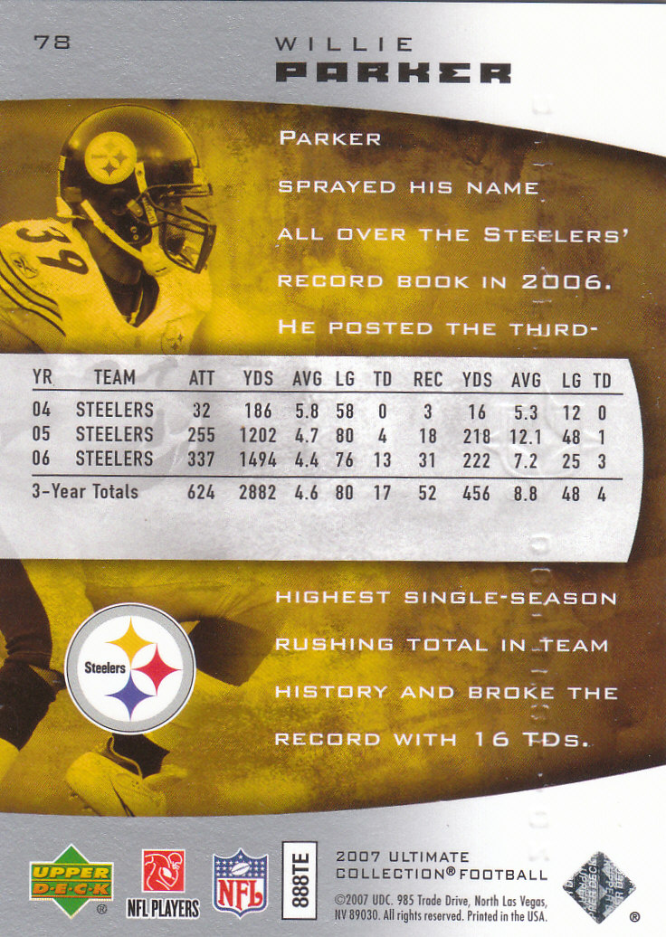 2007 Ultimate Collection (Upper Deck) Football Cards - Picture 23 of 29