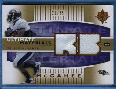 2007 Ultimate Collection Materials Patches #UMWM2 Willis McGahee