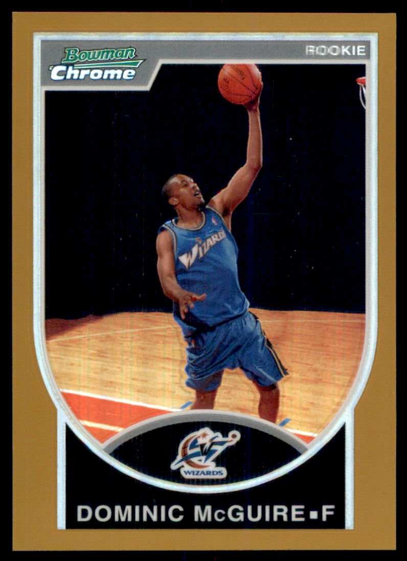 2007-08 Bowman Chrome Refractors Rookie Autographs #151 Dominic McGuire AU